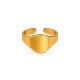 Demi Fine 18K Gold Plated Adjustable Minimal Band Ring